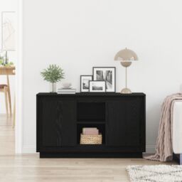 Berkfield Home Sideboard Black Oak 102x35x60 cm Engineered Wood - Size: 102 x 35 x 60 cm - thumbnail 4