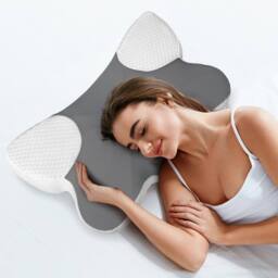 Lavio Ergonomic Cervical Memory Foam Pillow Neck Pain Relief Cool Breathable in Grey - thumbnail 2