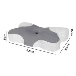 Lavio Ergonomic Cervical Memory Foam Pillow Neck Pain Relief Cool Breathable in Grey - thumbnail 4