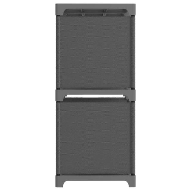 Berkfield Home Modern 4-Cube Display Shelf Grey 69x30x72.5 cm Fabric - image 1