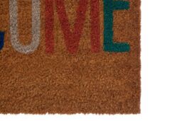 Orsina Welcome Multicolour Coir Doormat in Natural - Size: 100 cm diameter - thumbnail 3