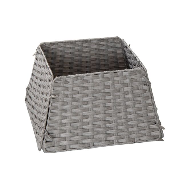 Samuel Alexander Foldable Rattan Christmas Tree Skirt in Grey - image 1