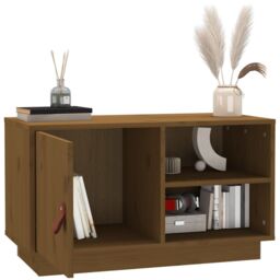 Berkfield Home TV Cabinet Honey Brown 70x34x40 cm Solid Wood Pine - Size: 70 x 34 x 40 cm - thumbnail 5