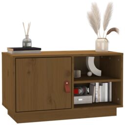 Berkfield Home TV Cabinet Honey Brown 70x34x40 cm Solid Wood Pine - Size: 70 x 34 x 40 cm - thumbnail 4