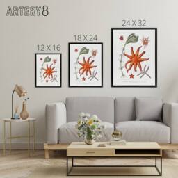 "Artery8 Deep Sea Starfish Marine Life Albert I Framed Canvas Wall Art Print in White - Size: W12"" x H16""" - thumbnail 4