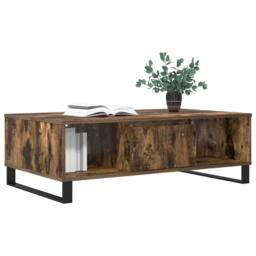 Berkfield Home Coffee Table Smoked Oak 104x60x35 cm Engineered Wood in Brown - Size: 104 x 60 x 35 cm - thumbnail 3