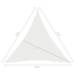 Berkfield Home Sunshade Sail 160 g/m ² White 3x4x4 m HDPE - thumbnail 6
