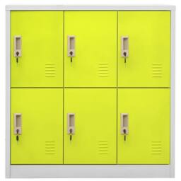 Berkfield Home Locker Cabinets 5 pcs Light Grey & Green 90x45x92.5 cm Steel - thumbnail 3