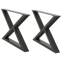 Berkfield Home Coffee Table Legs 2 pcs Anthracite 70x(42-43.3) cm Steel - thumbnail 2