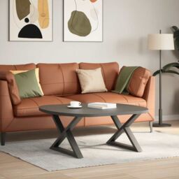 Berkfield Home Coffee Table Legs 2 pcs Anthracite 70x(42-43.3) cm Steel - thumbnail 3