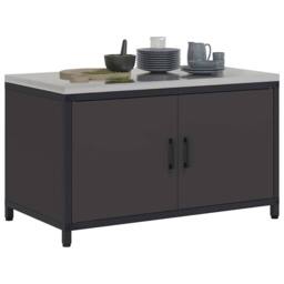 Berkfield Home Kitchen Storage Cabinet with Shelf with Storage with Door Black Steel