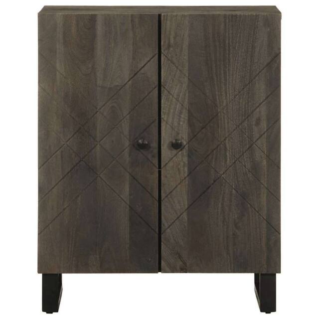 Berkfield Home Sideboard Black 60x33x75 cm Solid Wood Mango - Size: 60 x 33 x 75 cm - image 1