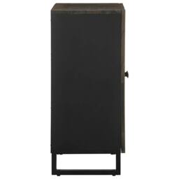 Berkfield Home Sideboard Black 60x33x75 cm Solid Wood Mango - Size: 60 x 33 x 75 cm - thumbnail 4