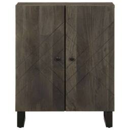 Berkfield Home Sideboard Black 60x33x75 cm Solid Wood Mango - Size: 60 x 33 x 75 cm - thumbnail 1