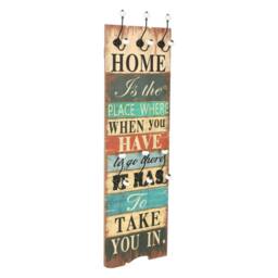 Berkfield Home Wall-mounted Coat Rack with 6 Hooks 120x40 cm HOME IS - thumbnail 2