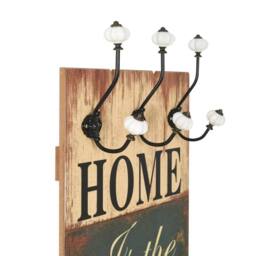 Berkfield Home Wall-mounted Coat Rack with 6 Hooks 120x40 cm HOME IS - thumbnail 4