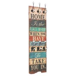 Berkfield Home Wall-mounted Coat Rack with 6 Hooks 120x40 cm HOME IS - thumbnail 3