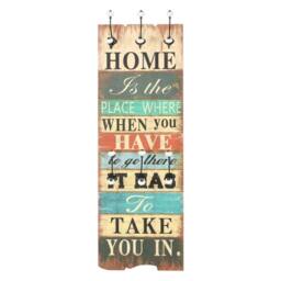 Berkfield Home Wall-mounted Coat Rack with 6 Hooks 120x40 cm HOME IS - thumbnail 1