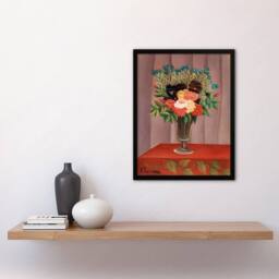 Artery8 Henri Rousseau Framed Wall Art Print Bouquet of Flowers in a Vase - Size: A4 - thumbnail 2