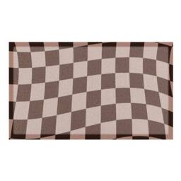 Artsy Mats Wavey Checkerboard Chocolate Brown Indoor Outdoor Doormat (70 x 40cm) - Size: 40 cm x 70 cm - thumbnail 2