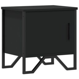 Berkfield Home Bedside Cabinet Black 40x30x40 cm Engineered Wood - Size: 40 x 30 x 40 cm - thumbnail 2