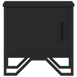 Berkfield Home Bedside Cabinet Black 40x30x40 cm Engineered Wood - Size: 40 x 30 x 40 cm - thumbnail 5