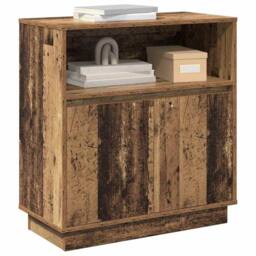 Berkfield Home Sideboard with LED Old Wood 71x34, 5x75 cm Engineered Wood in Brown - thumbnail 3
