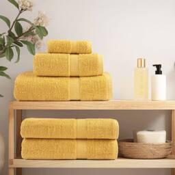 Berkfield Home Premium Guest Towels SOLUND 2pcs Gold 30x50cm 600gsm