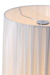 Living and Home Simple Retro Floor Lamp with Fabric Lampshade - thumbnail 8