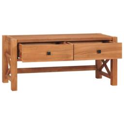 Berkfield Home TV Cabinet 100x40x45 cm Teak Wood in Brown - Size: 100 x 40 x 45 cm