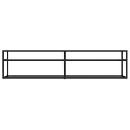 Berkfield Home TV Cabinet Transparent 180x40x40.5 cm Tempered Glass in Clear - thumbnail 3