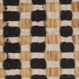 Berkfield Home Hand-Woven Jute Bathroom Mat Set Fabric Natural & Black - thumbnail 5