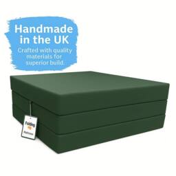 House of Home Fold Out Z Bed Single Size Chair Bed Folding Guest Sofa Green - thumbnail 4