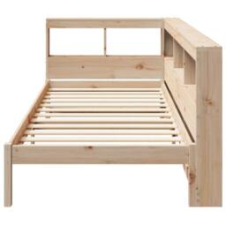 Berkfield Home Bookcase Bed without Mattress 75x190 cm Solid Wood Pine in Light Brown - thumbnail 5