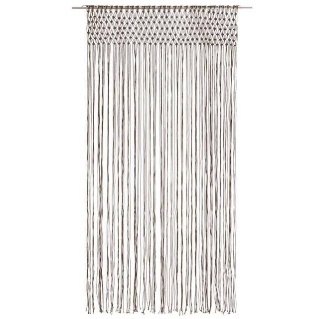 Berkfield Home Macrame Curtain Taupe 140x240 cm Cotton - image 1