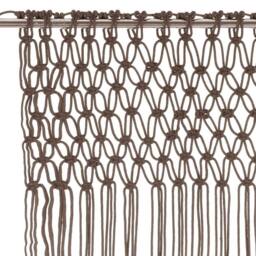 Berkfield Home Macrame Curtain Taupe 140x240 cm Cotton - thumbnail 4