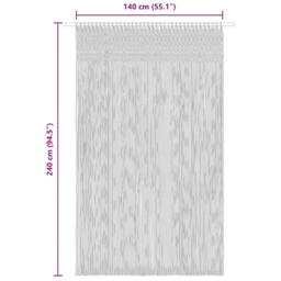 Berkfield Home Macrame Curtain Taupe 140x240 cm Cotton - thumbnail 6