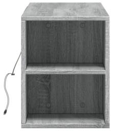 Berkfield Home TV Wall Cabinet with LED Lights Grey Sonoma 135x31x39.5 cm - thumbnail 7
