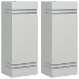 Berkfield Home Outdoor Wall Lights 2pcs Silver Stainless Steel - thumbnail 2