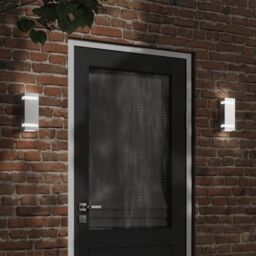 Berkfield Home Outdoor Wall Lights 2pcs Silver Stainless Steel