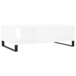 Berkfield Home Coffee Table White 104x60x35 cm Engineered Wood - Size: 104 x 60 x 35 cm - thumbnail 2