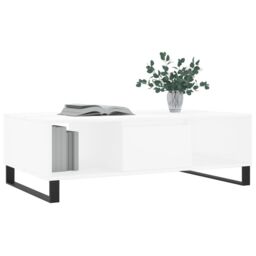 Berkfield Home Coffee Table White 104x60x35 cm Engineered Wood - Size: 104 x 60 x 35 cm - thumbnail 3