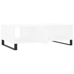 Berkfield Home Coffee Table White 104x60x35 cm Engineered Wood - Size: 104 x 60 x 35 cm - thumbnail 6