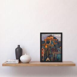 "Artery8 Edinburgh Castle Sunset Cityscape Iconic Scotland Framed Art Print - Size: W12"" x H16""" - thumbnail 4