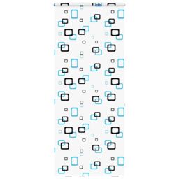 Berkfield Home Shower Roller Blind with Cassette 90x240 cm Fabric Width 86 cm in Black - thumbnail 1
