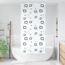 Berkfield Home Shower Roller Blind with Cassette 90x240 cm Fabric Width 86 cm in Black - thumbnail 2