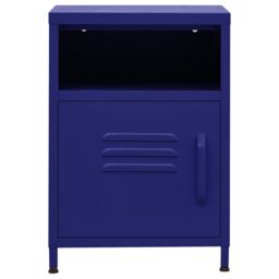 Berkfield Home Nightstands 2 pcs Navy Blue 35x35x51 cm Steel - Size: 35 x 35 x 51 cm - thumbnail 3
