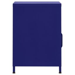 Berkfield Home Nightstands 2 pcs Navy Blue 35x35x51 cm Steel - Size: 35 x 35 x 51 cm - thumbnail 4