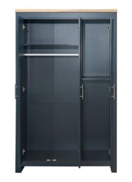Birlea Highgate 3 Door Wardrobe Cream & Oak in Blue - thumbnail 5