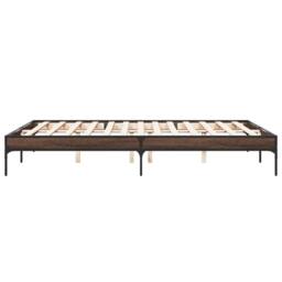Berkfield Home Bed Frame without Mattress Brown Oak 140x200 cm - thumbnail 5